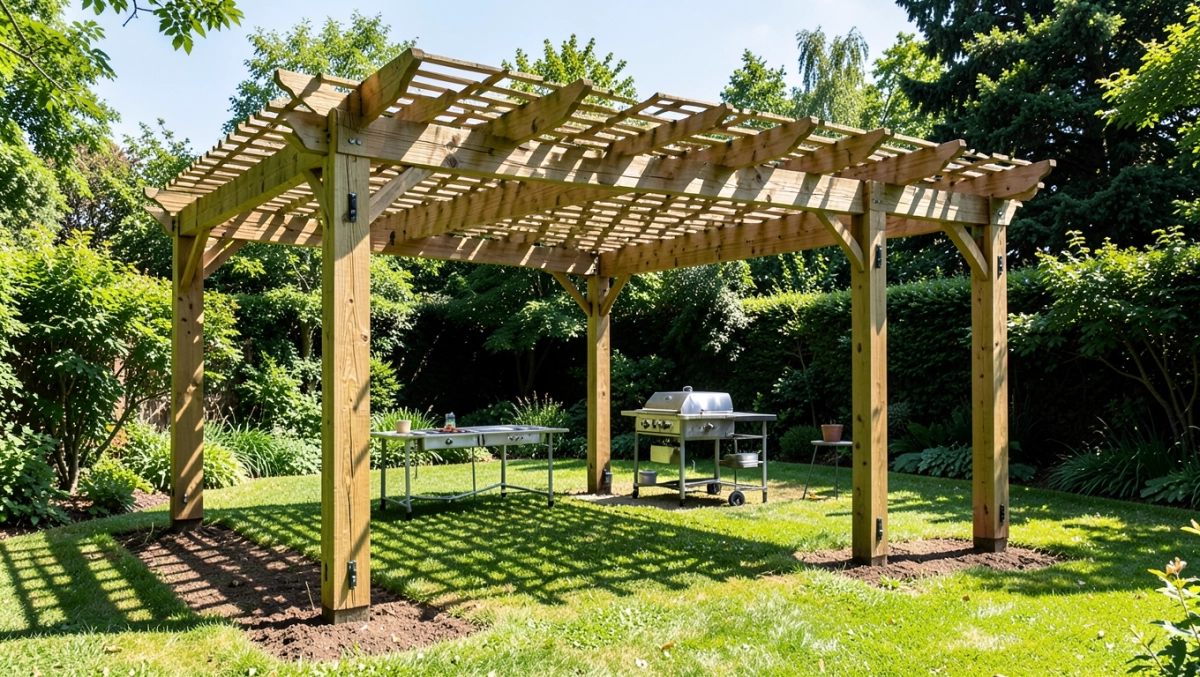 budowa pergoli z drewna