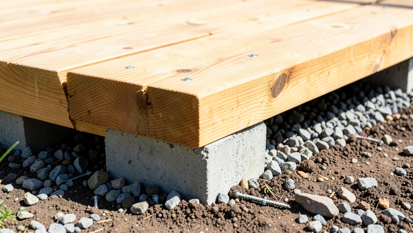 budowa tarasu drewnianego na gruncie