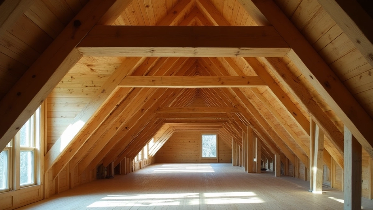 Jakie belki na strop drewniany 9m