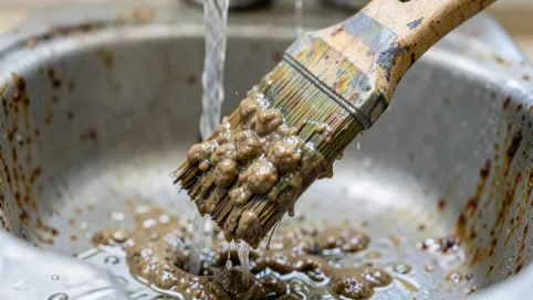 czym myć pędzel po impregnacie do drewna